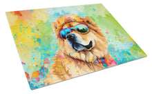 Load image into Gallery viewer, Chow Chow Hippie Dawg Glass Cutting Boards – Durable, Decorative Kitchen Art Large