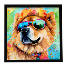Load image into Gallery viewer, Chow Chow Hippie Dawg Framed Metal Print