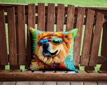 Load image into Gallery viewer, Chow Chow Hippie Dawg Throw Pillow - 14x14 Decorative Pillow – Art for Your Home &amp; Patio
