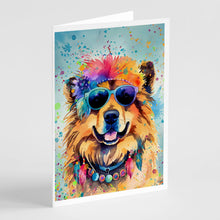 Load image into Gallery viewer, Chow Chow Hippie Dawg Greeting Cards - Blank Note Cards – 8-Pack of Artist-Designed Cards with Envelopes