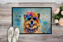 Load image into Gallery viewer, Chow Chow Hippie Dawg Doormat - 24x36 Decorative Floor Mat – Indoor/Outdoor Rug with Artistic Flair
