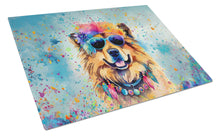 Load image into Gallery viewer, Chow Chow Hippie Dawg Glass Cutting Boards – Durable, Decorative Kitchen Art Large