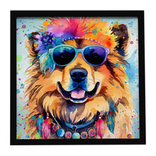 Load image into Gallery viewer, Chow Chow Hippie Dawg Framed Metal Print