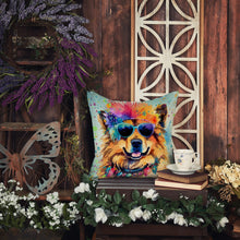 Load image into Gallery viewer, Chow Chow Hippie Dawg Throw Pillow - 14x14 Decorative Pillow – Art for Your Home &amp; Patio