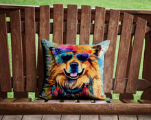 Load image into Gallery viewer, Chow Chow Hippie Dawg Throw Pillow - 14x14 Decorative Pillow – Art for Your Home &amp; Patio