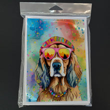 Load image into Gallery viewer, Cocker Spaniel Hippie Dawg Greeting Cards - Blank Note Cards – 8-Pack of Artist-Designed Cards with Envelopes