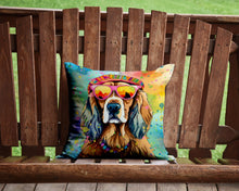 Load image into Gallery viewer, Cocker Spaniel Hippie Dawg Throw Pillow - 14x14 Decorative Pillow – Art for Your Home &amp; Patio