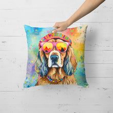 Load image into Gallery viewer, Cocker Spaniel Hippie Dawg Fabric Decorative Pillow