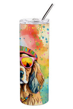 Load image into Gallery viewer, Cocker Spaniel Hippie Dawg Stainless Steel Skinny Tumbler