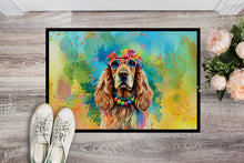 Load image into Gallery viewer, Cocker Spaniel Hippie Dawg Doormat - 24x36 Decorative Floor Mat – Indoor/Outdoor Rug with Artistic Flair