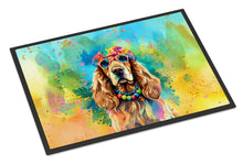 Load image into Gallery viewer, Cocker Spaniel Hippie Dawg Doormat - 24x36 Decorative Floor Mat – Indoor/Outdoor Rug with Artistic Flair