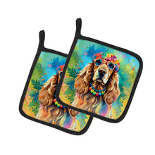 Load image into Gallery viewer, Cocker Spaniel Hippie Dawg Pot Holders - Set of 2 Decorative Kitchen Helpers | Made in the USA