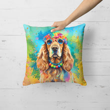 Load image into Gallery viewer, Cocker Spaniel Hippie Dawg Fabric Decorative Pillow