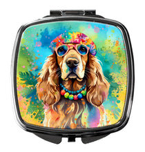 Load image into Gallery viewer, Cocker Spaniel Hippie Dawg Compact Mirror – Stylish Purse Mirror with Artistic Covers