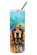 Load image into Gallery viewer, Cocker Spaniel Hippie Dawg Stainless Steel Skinny Tumbler