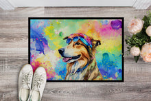 Load image into Gallery viewer, Collie Hippie Dawg Doormat - 24x36 Decorative Floor Mat – Indoor/Outdoor Rug with Artistic Flair