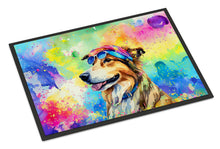 Load image into Gallery viewer, Collie Hippie Dawg Doormat - 24x36 Decorative Floor Mat – Indoor/Outdoor Rug with Artistic Flair