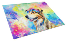 Load image into Gallery viewer, Collie Hippie Dawg Glass Cutting Boards – Durable, Decorative Kitchen Art Large