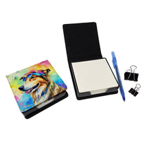 Load image into Gallery viewer, Collie Hippie Dawg PU Leather Note Paper Holder