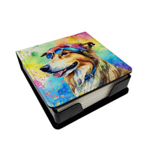 Load image into Gallery viewer, Collie Hippie Dawg PU Leather Note Paper Holder