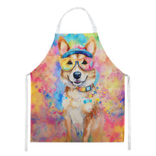 Load image into Gallery viewer, Corgi Hippie Dawg Apron – Artist-Designed Kitchen, BBQ &amp; Craft Apron