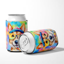 Load image into Gallery viewer, Corgi Hippie Dawg Can or Bottle Hugger