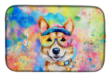 Load image into Gallery viewer, Corgi Hippie Dawg Dish Drying Mat