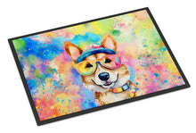 Load image into Gallery viewer, Corgi Hippie Dawg Doormat - 18X27 Indoor / Outdoor Rug | Made in USA