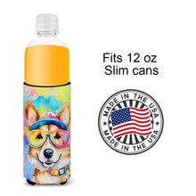 Load image into Gallery viewer, Corgi Hippie Dawg Slim Can Huggers – Fun, Functional Drink Coolers for Every Occasion