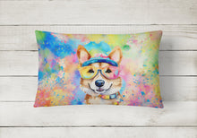 Load image into Gallery viewer, Corgi Hippie Dawg Fabric Decorative Pillow