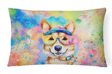 Load image into Gallery viewer, Corgi Hippie Dawg Fabric Decorative Pillow