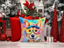 Load image into Gallery viewer, Corgi Hippie Dawg Fabric Decorative Pillow