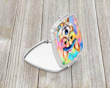 Load image into Gallery viewer, Corgi Hippie Dawg Compact Mirror – Stylish Purse Mirror with Artistic Covers