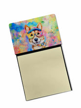 Load image into Gallery viewer, Corgi Hippie Dawg Sticky Note Holder- Refiilable Desk Accessory Note Pad
