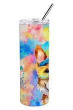 Load image into Gallery viewer, Corgi Hippie Dawg Stainless Steel Skinny Tumbler
