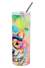 Load image into Gallery viewer, Corgi Hippie Dawg Stainless Steel Skinny Tumbler