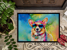 Load image into Gallery viewer, Corgi Hippie Dawg Doormat - 24x36 Decorative Floor Mat – Indoor/Outdoor Rug with Artistic Flair