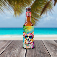 Load image into Gallery viewer, Corgi Hippie Dawg Slim Can Huggers – Fun, Functional Drink Coolers for Every Occasion