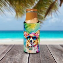 Load image into Gallery viewer, Corgi Hippie Dawg Slim Can Huggers – Fun, Functional Drink Coolers for Every Occasion