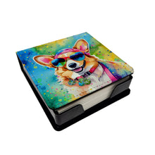 Load image into Gallery viewer, Corgi Hippie Dawg PU Leather Note Paper Holder