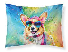 Load image into Gallery viewer, Corgi Hippie Dawg Standard Pillowcase – Artistic Decorative Front, White Back