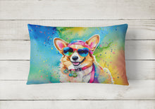 Load image into Gallery viewer, Corgi Hippie Dawg Fabric Decorative Pillow