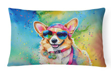 Load image into Gallery viewer, Corgi Hippie Dawg Fabric Decorative Pillow