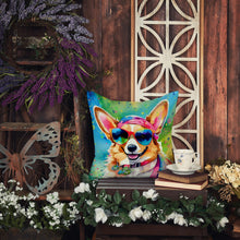 Load image into Gallery viewer, Corgi Hippie Dawg Fabric Decorative Pillow