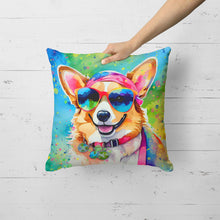 Load image into Gallery viewer, Corgi Hippie Dawg Fabric Decorative Pillow