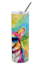 Load image into Gallery viewer, Corgi Hippie Dawg Stainless Steel Skinny Tumbler