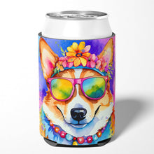 Load image into Gallery viewer, Corgi Hippie Dawg Can or Bottle Hugger