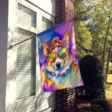 Load image into Gallery viewer, Corgi Hippie Dawg House Flag