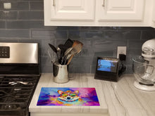 Load image into Gallery viewer, Corgi Hippie Dawg Glass Cutting Boards – Durable, Decorative Kitchen Art Large