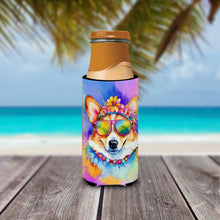 Load image into Gallery viewer, Corgi Hippie Dawg Slim Can Huggers – Fun, Functional Drink Coolers for Every Occasion